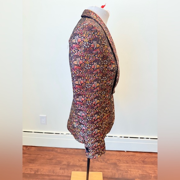 New with tags - Zara metallic floral jacquard blazer - floral suit jacket ZARA - Picture 6 of 15